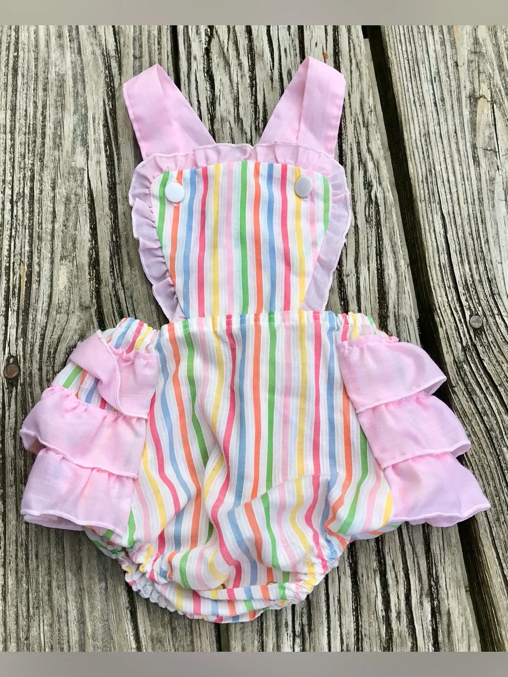80s Girl Nautical Hat MONTGOMERY WARD Stripe Onepiece Outfit Tooth Fairy Case